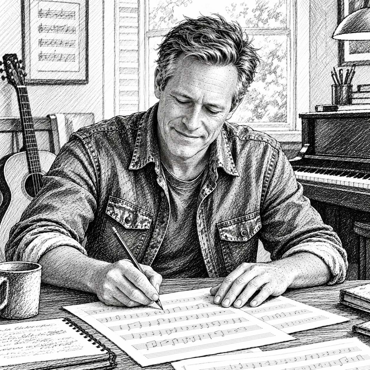 Mark W. Thompson composing music